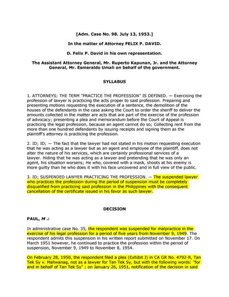 in david 93 phil 461|July 1953 JURISPRUDENCE : PHILIPPINE SUPREME COURT .